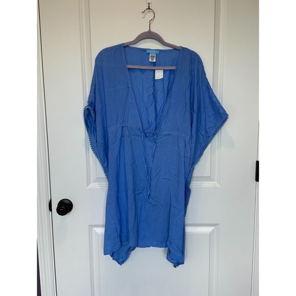 NWT Draper James Solid Batwing Caftan Swimsuit Cover-up Size Small - Picture 1 of 8